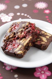 Raspberry choc fridge cake