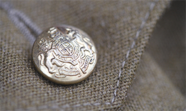 Detail from a WWI uniform, from a photograph by John Moore