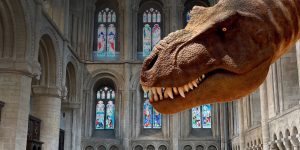 T.rex The Killer Question at Peterborough Cathedral