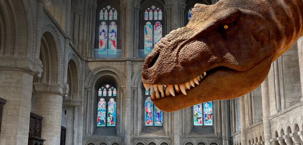 T.rex The Killer Question at Peterborough Cathedral