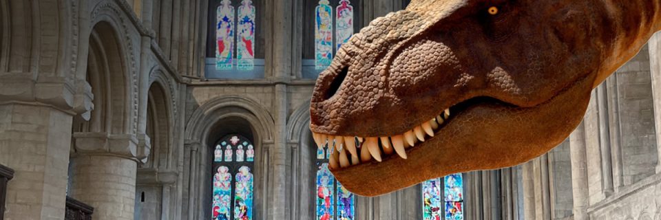 T.rex The Killer Question at Peterborough Cathedral