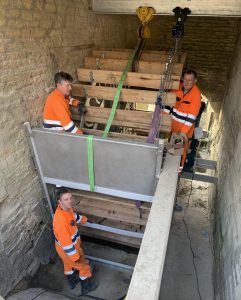 The Wheel being installed