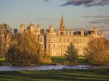 Burghley House, a large Elizabeth 16th century mansion, in parkland created in the 18th century by Capability Brown.