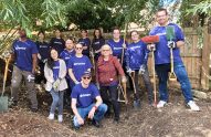 Employees carrying out Global Act of Service supporting PECT
