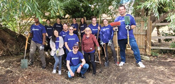 Employees carrying out Global Act of Service supporting PECT
