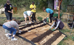 Volunteers in the garden